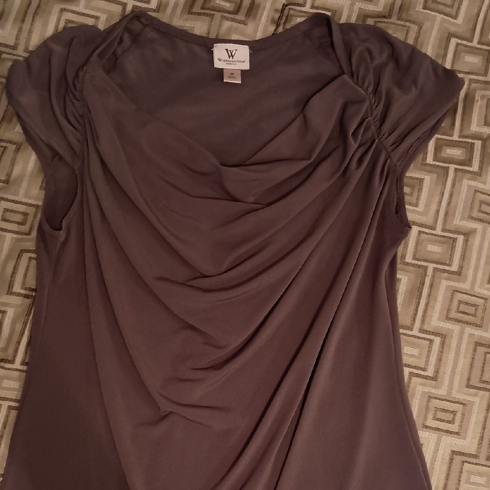 Worthington Stretch Top in Charcoal
